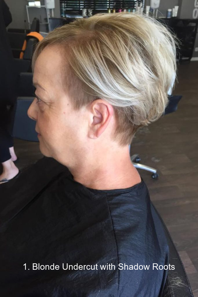 1. Blonde Undercut with Shadow Roots