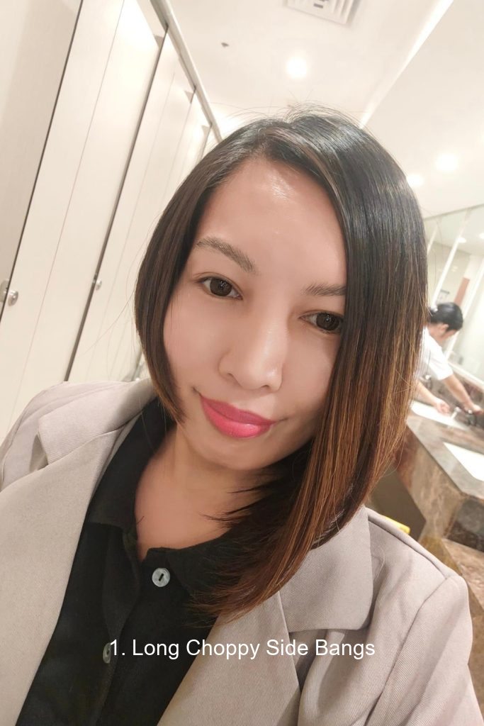 1. Long Choppy Side Bangs