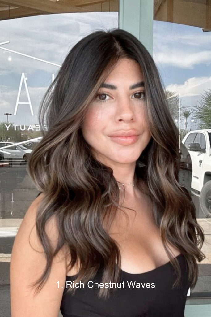 1. Rich Chestnut Waves