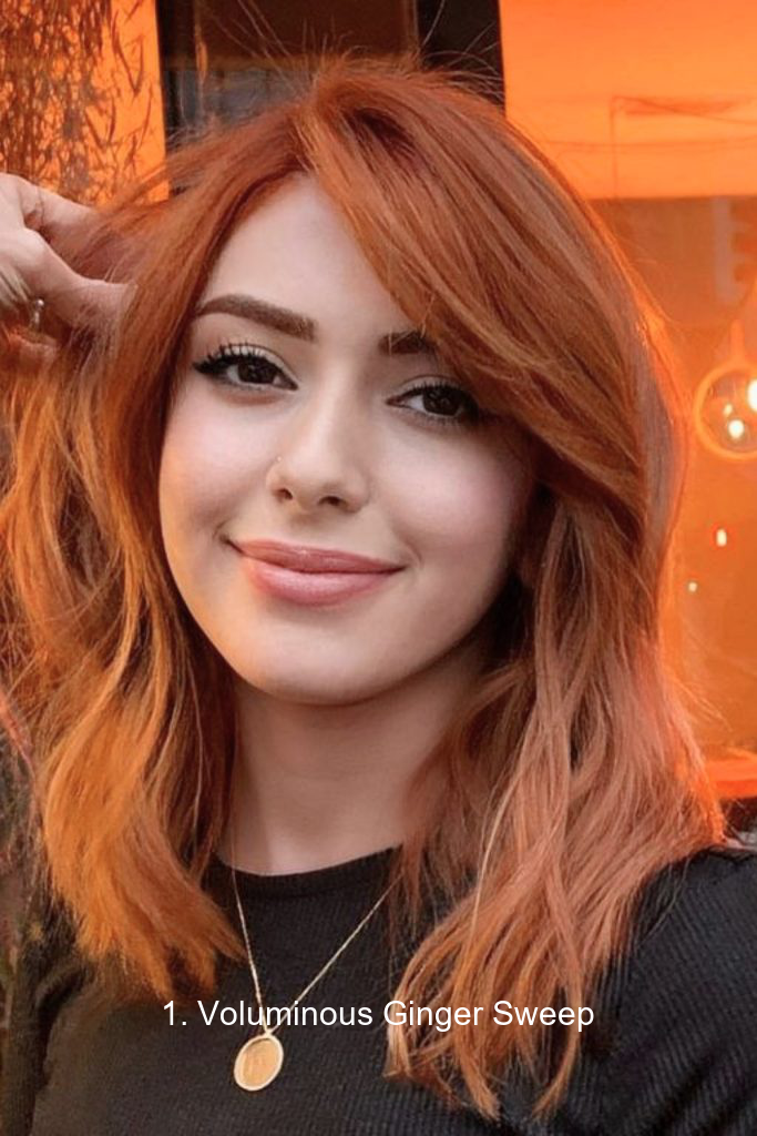 1. Voluminous Ginger Sweep