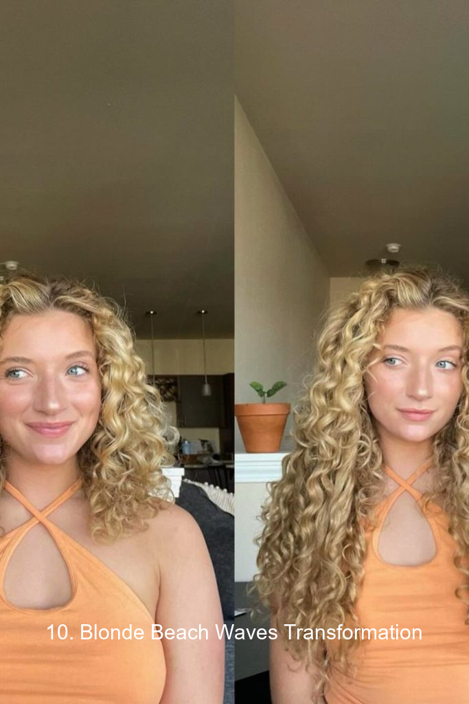10. Blonde Beach Waves Transformation