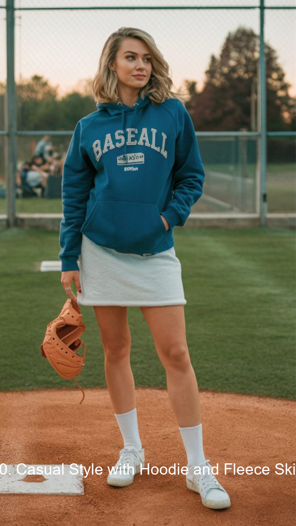 10. Casual Style with Hoodie and Fleece Skirt