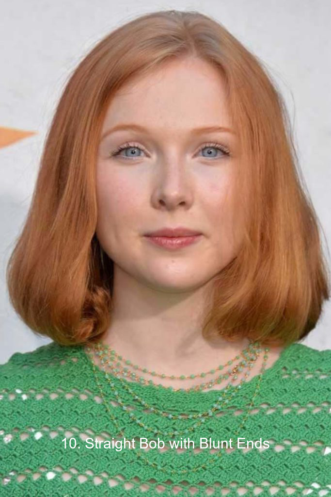 10. Straight Bob with Blunt Ends