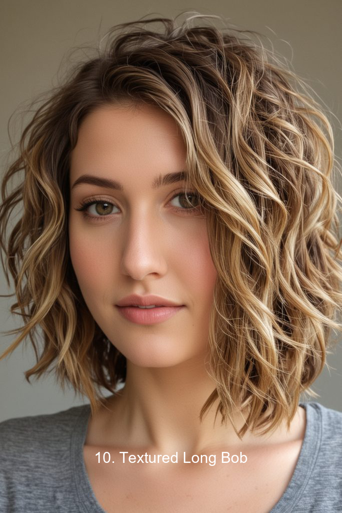 10. Textured Long Bob