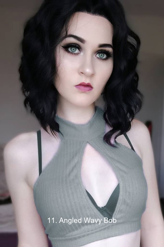 11. Angled Wavy Bob