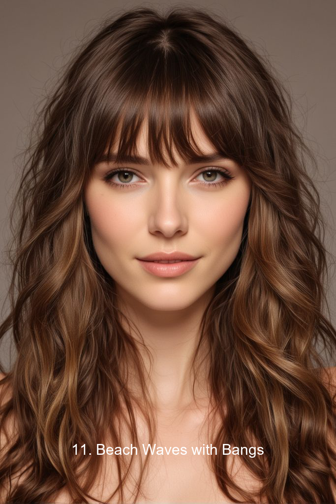 11. Beach Waves with Bangs