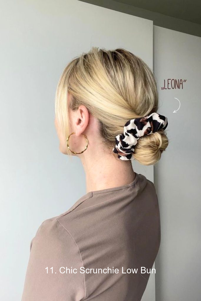11. Chic Scrunchie Low Bun