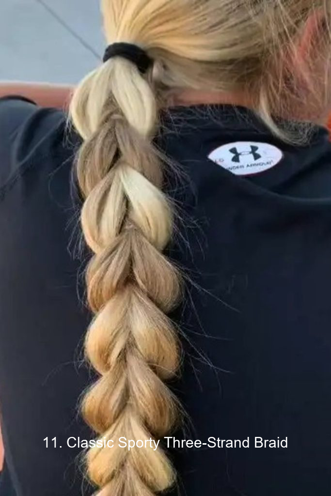 11. Classic Sporty Three-Strand Braid
