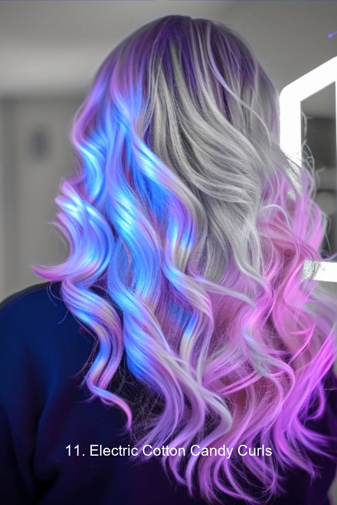 11. Electric Cotton Candy Curls