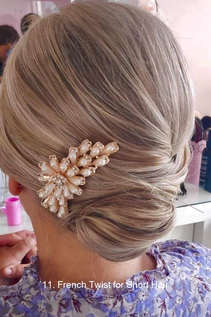11. French Twist for Short Hair
