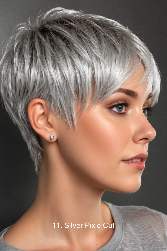 11. Silver Pixie Cut