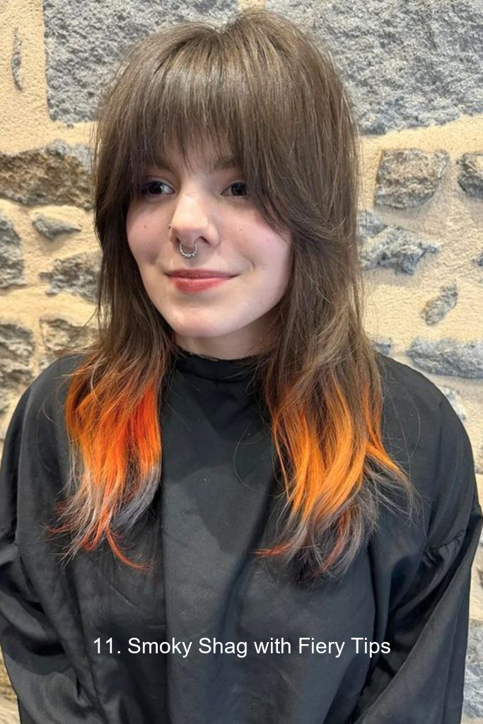 11. Smoky Shag with Fiery Tips