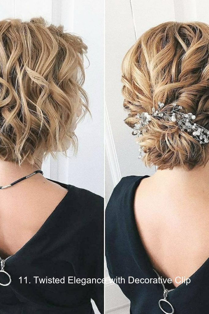 11. Twisted Elegance with Decorative Clip