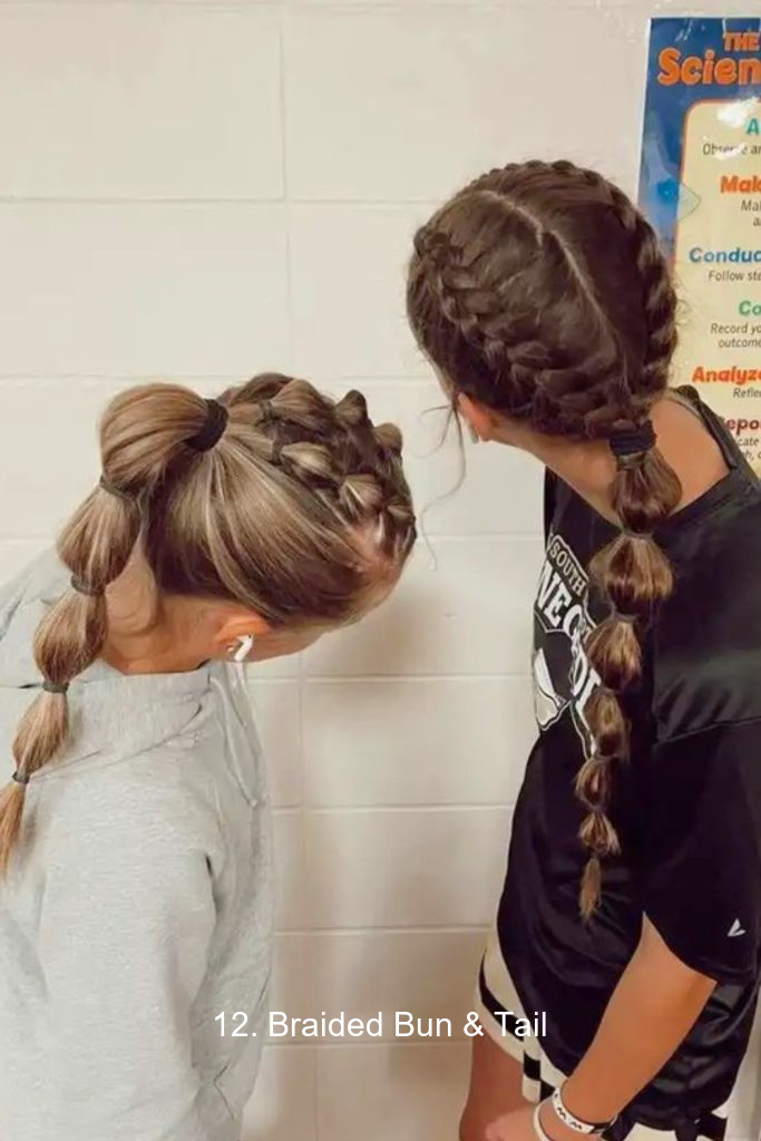 12. Braided Bun & Tail