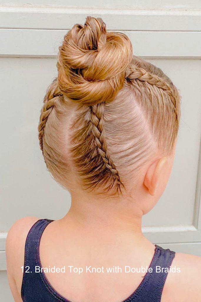 12. Braided Top Knot with Double Braids
