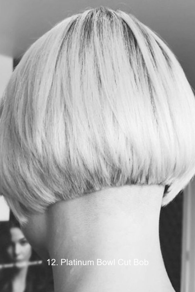 12. Platinum Bowl Cut Bob