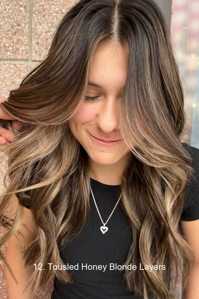 12. Tousled Honey Blonde Layers