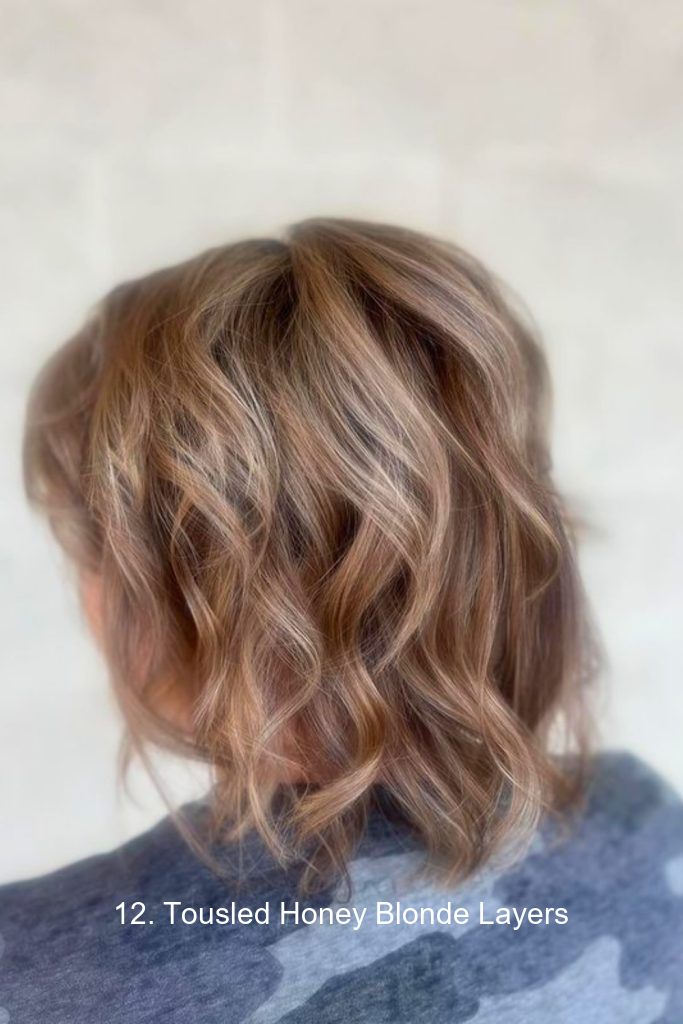 12. Tousled Honey Blonde Layers