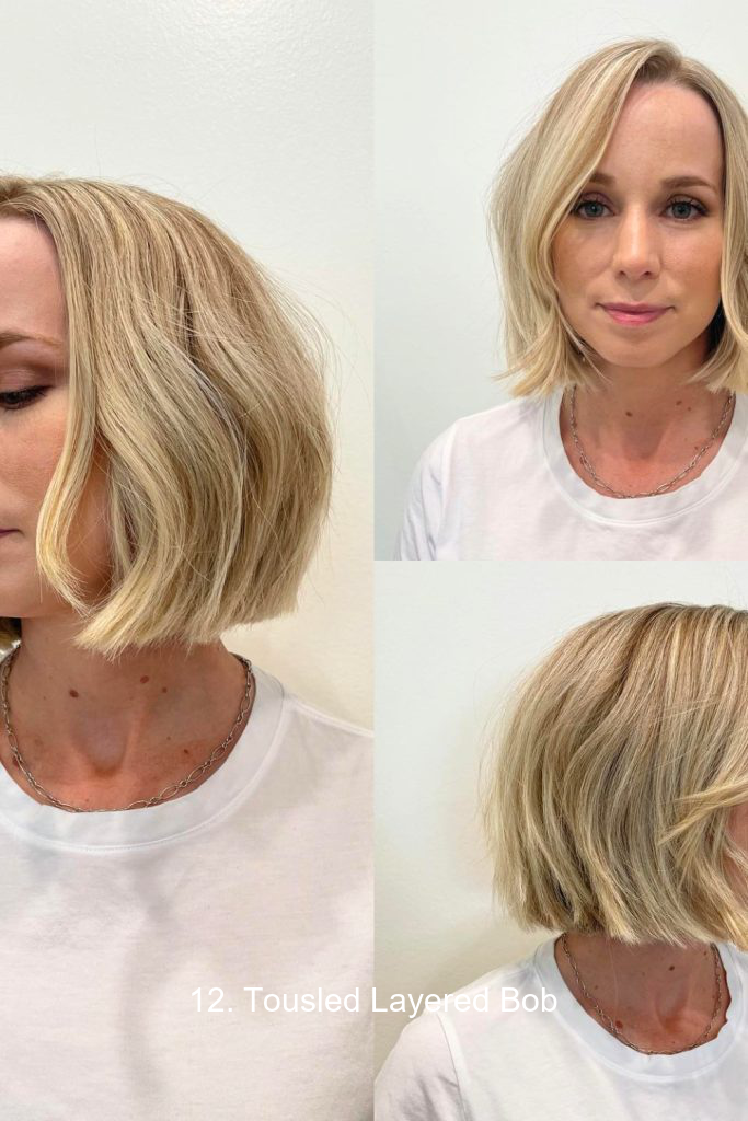 12. Tousled Layered Bob
