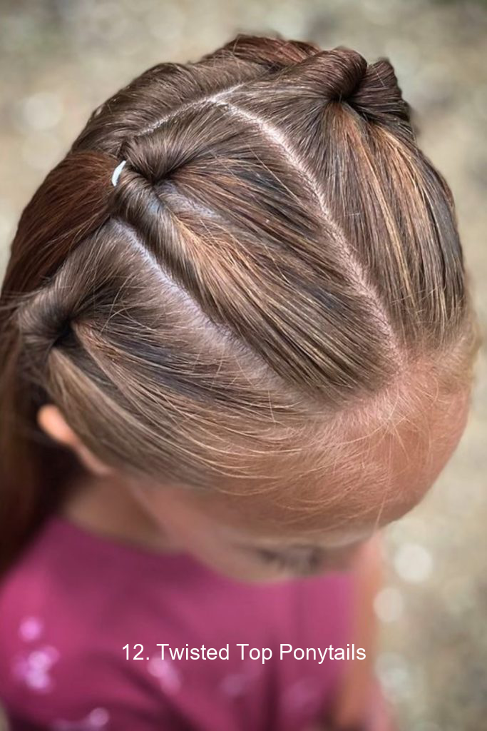 12. Twisted Top Ponytails