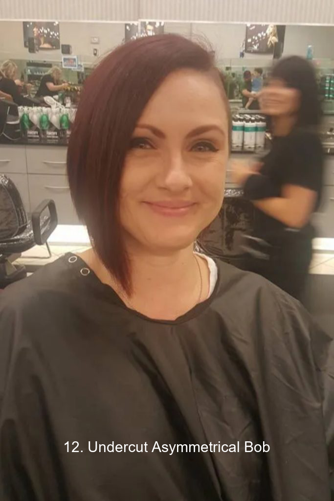 12. Undercut Asymmetrical Bob