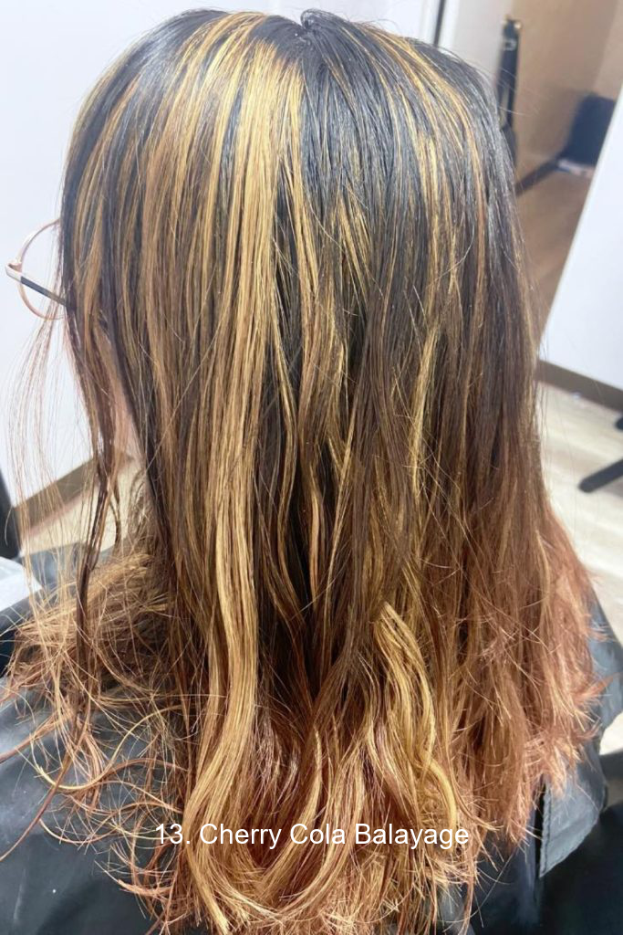 13. Cherry Cola Balayage