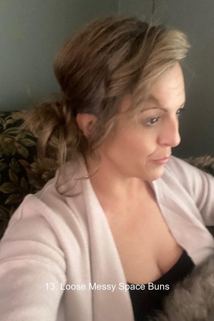 13. Loose Messy Space Buns