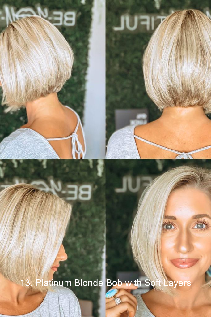 13. Platinum Blonde Bob with Soft Layers