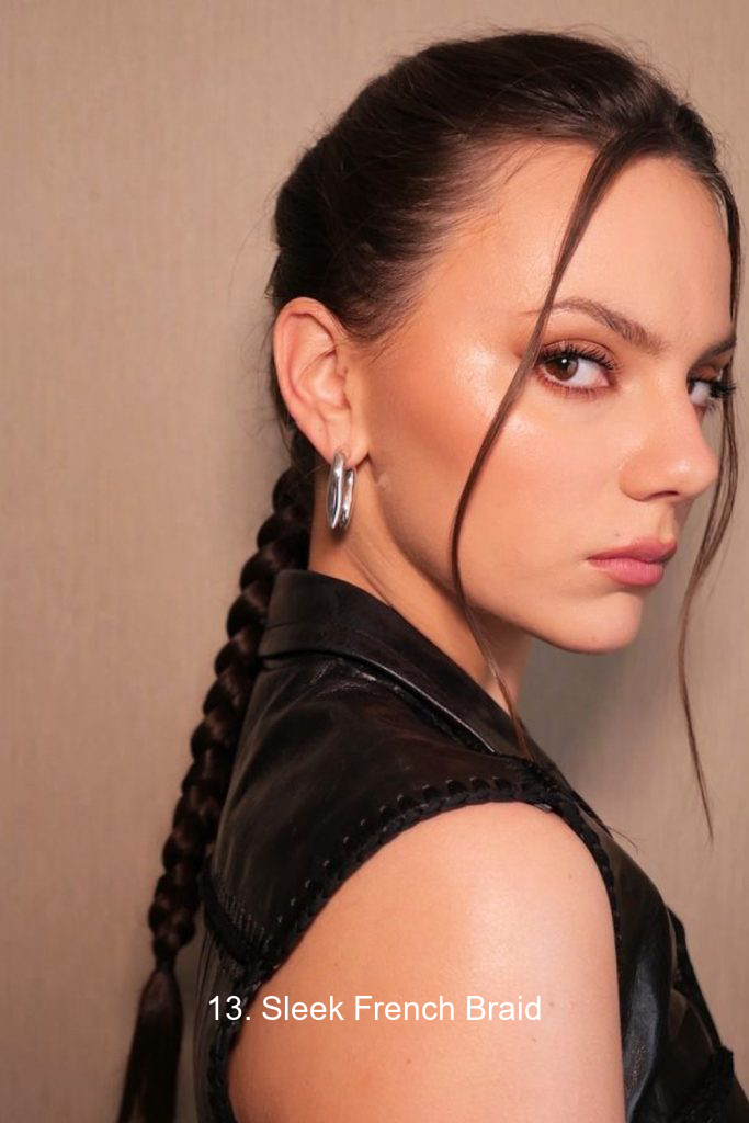 13. Sleek French Braid