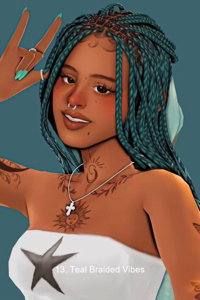 13. Teal Braided Vibes