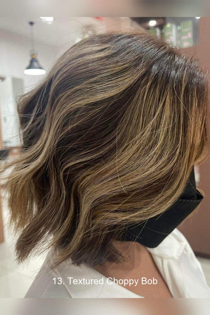 13. Textured Choppy Bob