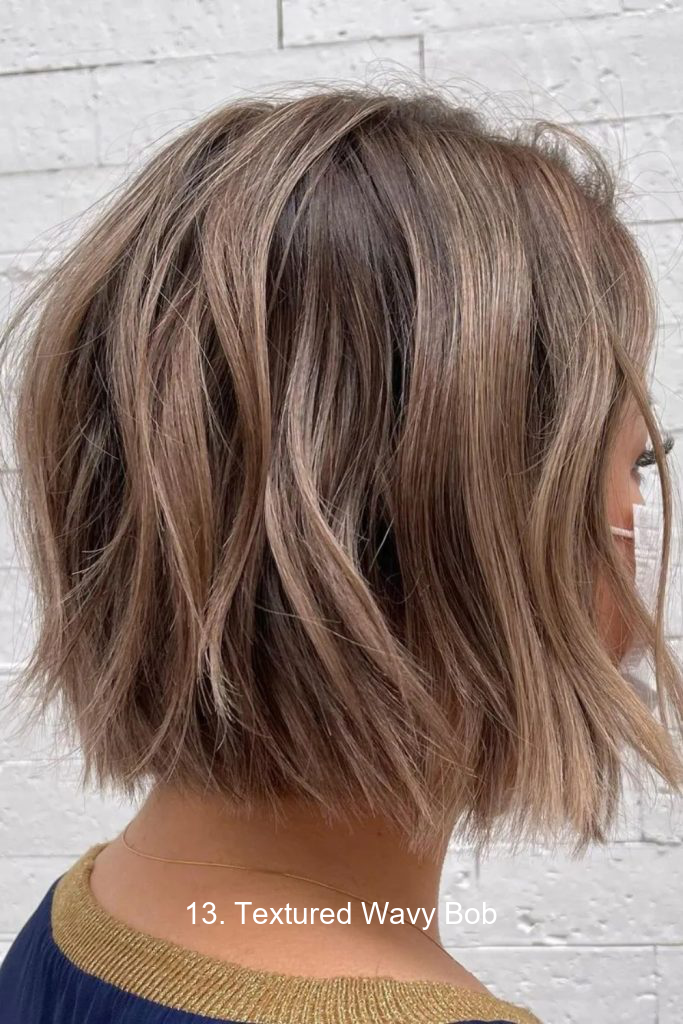 13. Textured Wavy Bob