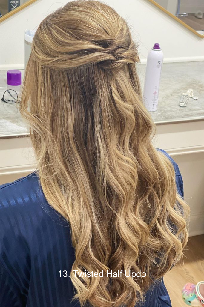 13. Twisted Half Updo