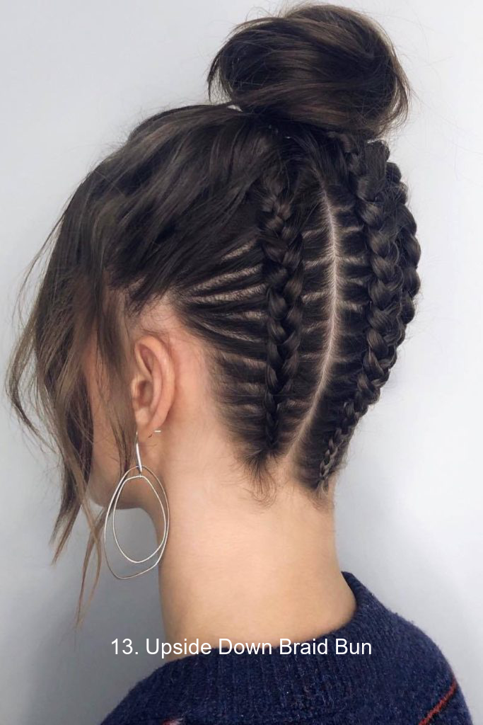 13. Upside Down Braid Bun