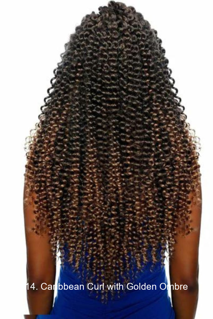 14. Caribbean Curl with Golden Ombre