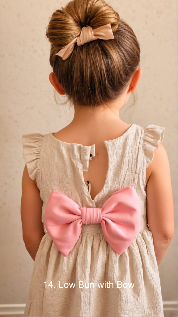 14. Low Bun with Bow