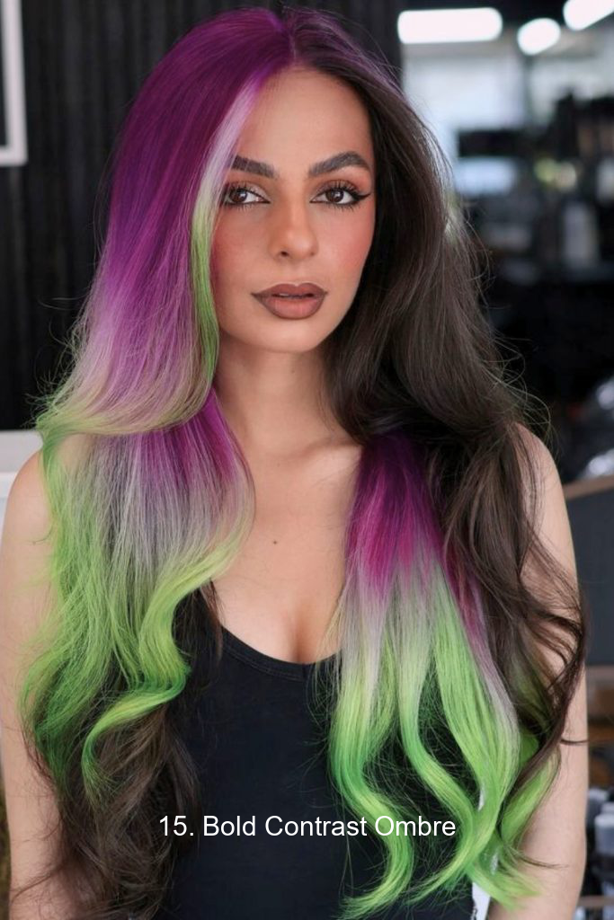15. Bold Contrast Ombre