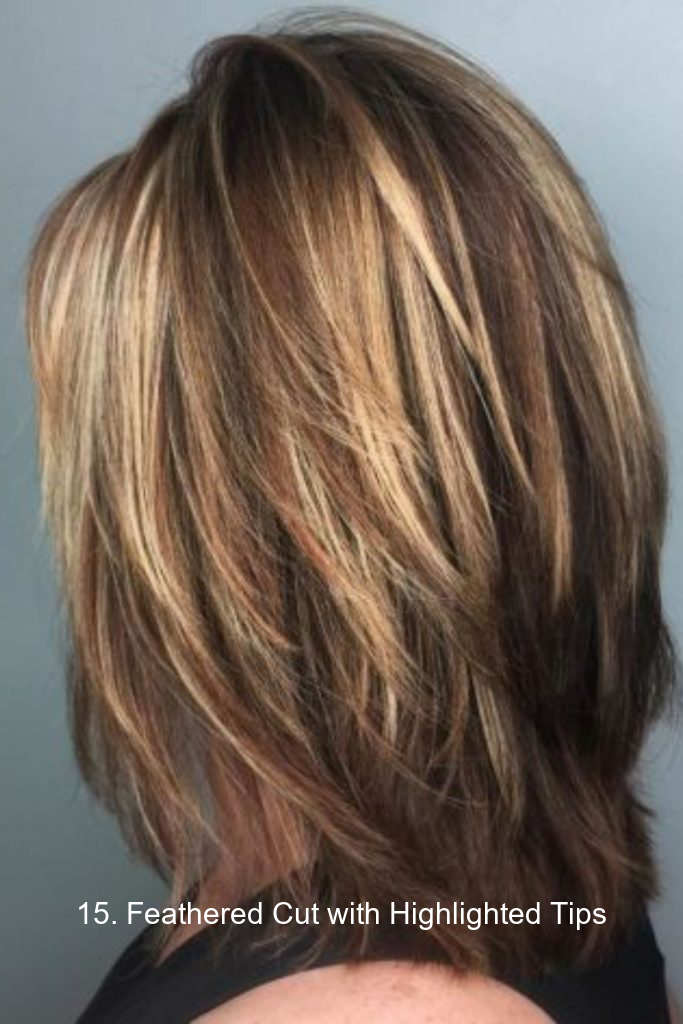 15. Feathered Cut with Highlighted Tips