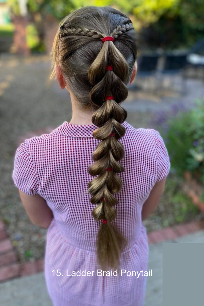 15. Ladder Braid Ponytail