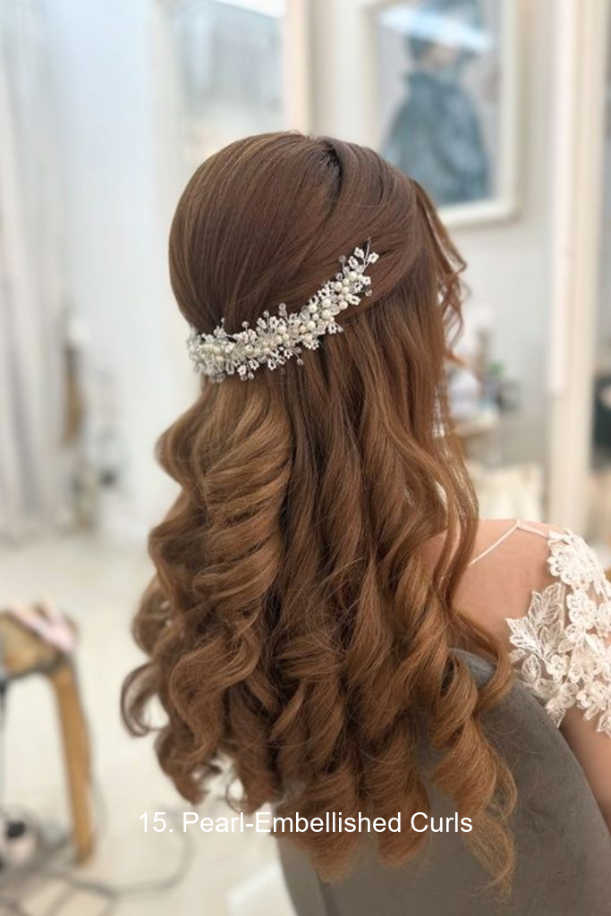 15. Pearl-Embellished Curls