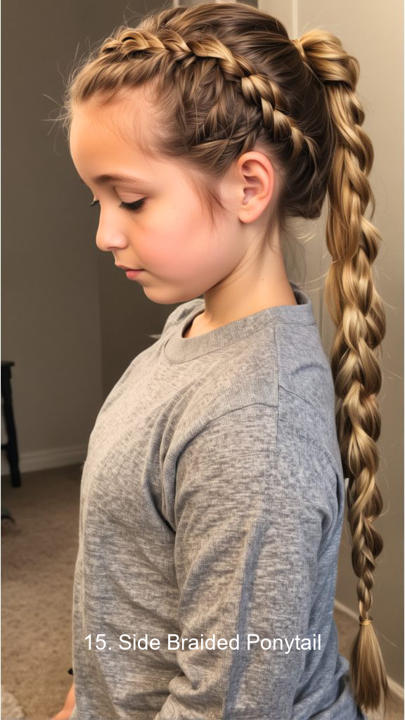 15. Side Braided Ponytail