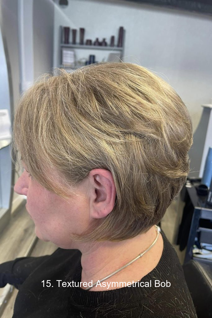 15. Textured Asymmetrical Bob