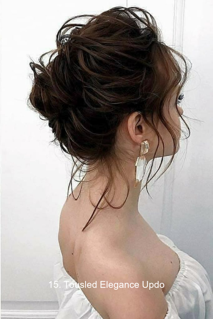 15. Tousled Elegance Updo