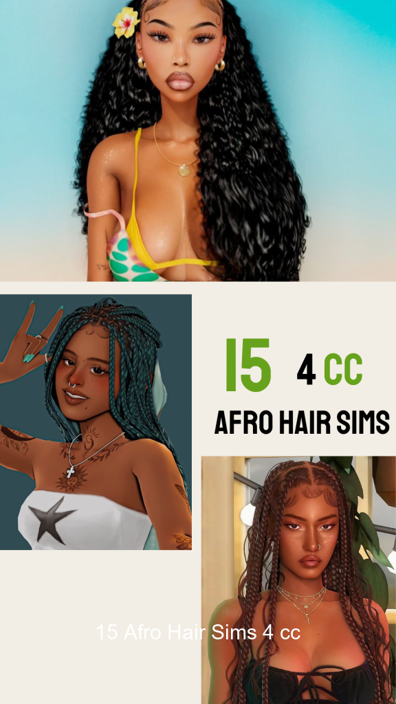 15 Afro Hair Sims 4 cc