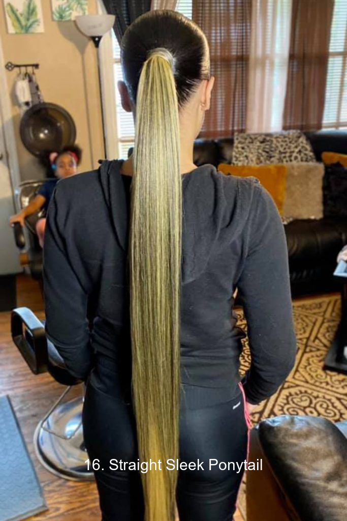 16. Straight Sleek Ponytail