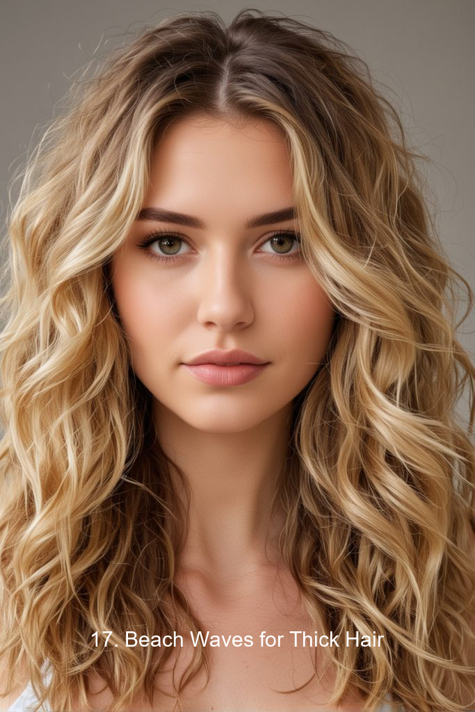 17. Beach Waves for Thick Hair