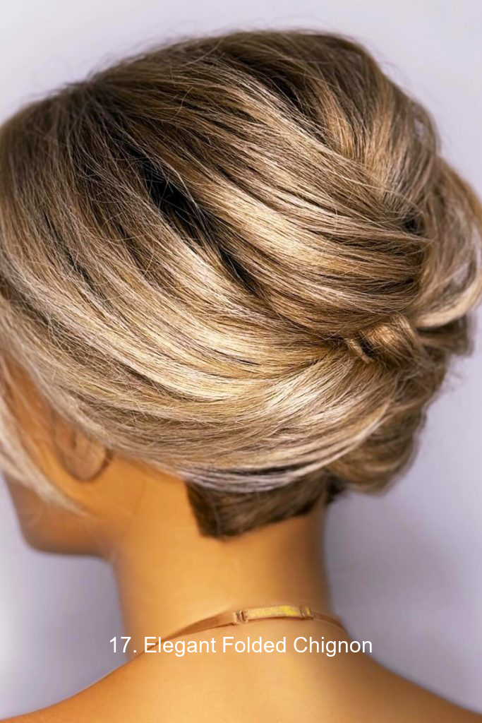 17. Elegant Folded Chignon