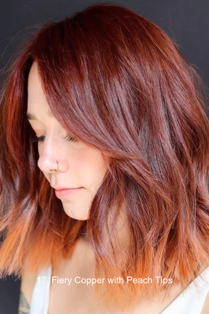 17. Fiery Copper with Peach Tips