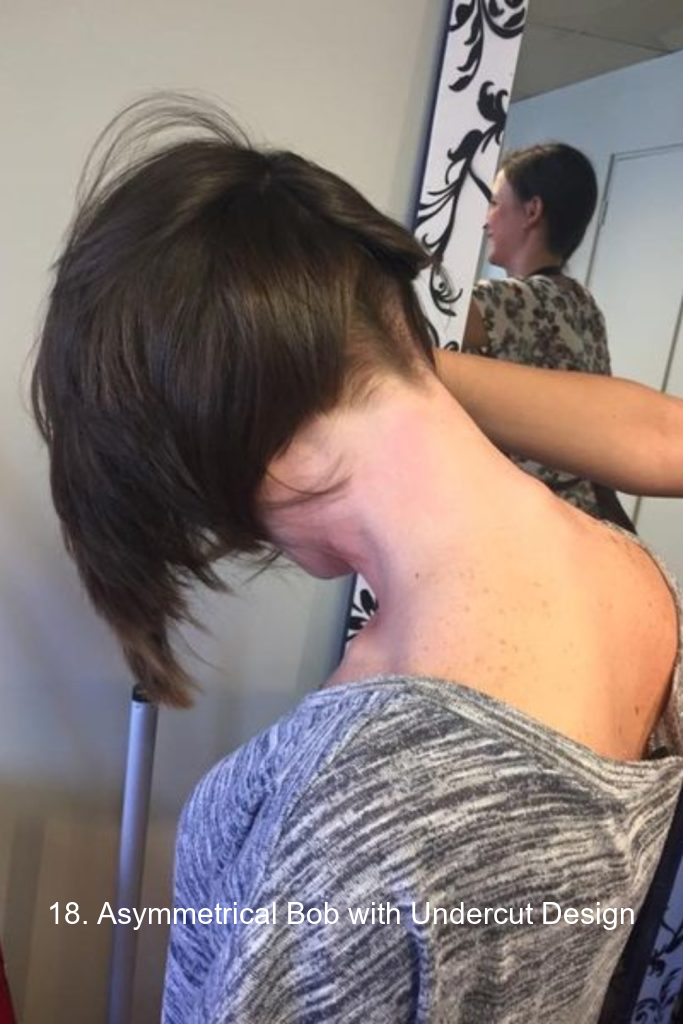 18. Asymmetrical Bob with Undercut Design
