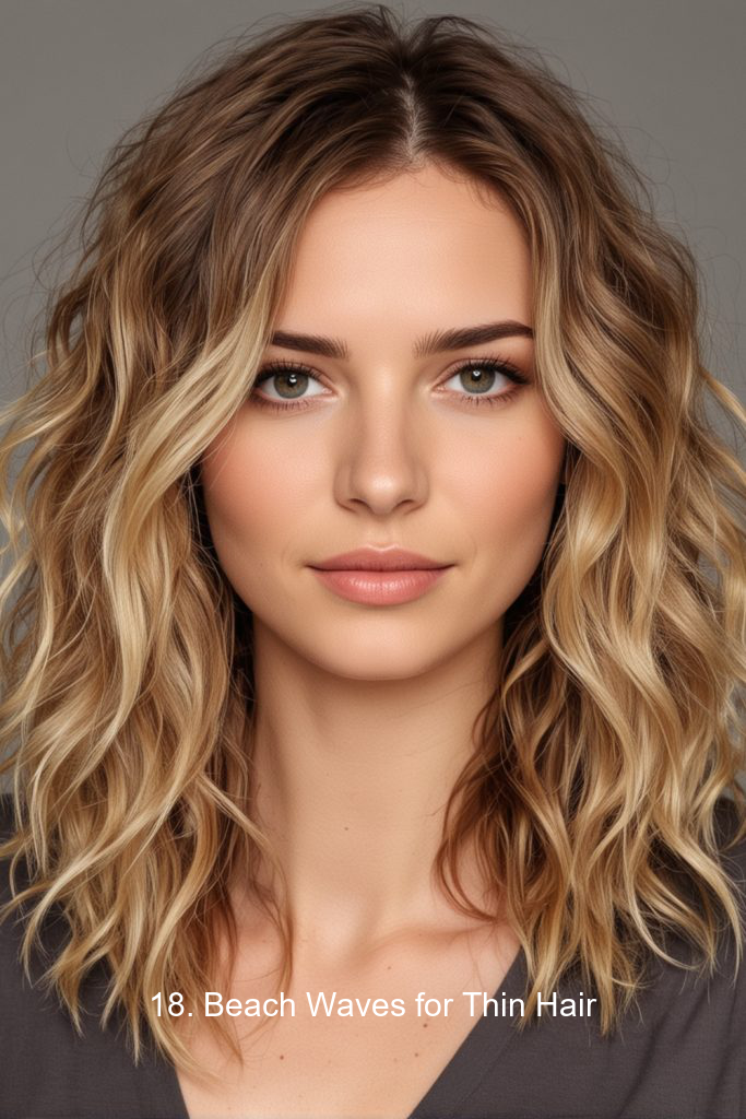 18. Beach Waves for Thin Hair